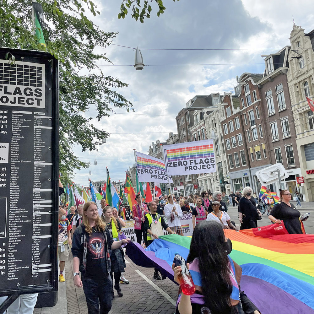 Pride Walk Amsterdam 2021 - Zero Flags Project
